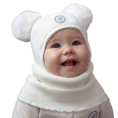 Комплект Шапка с помпонами и снуд Наследникъ НВ-МТ-058-МОЛ 1